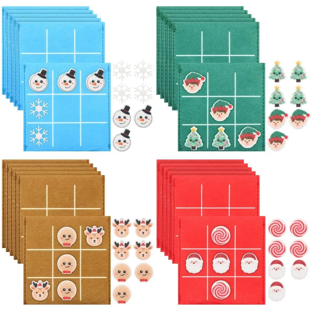 18 Pack Christmas Tic Tac Toe Game, Party Favors
